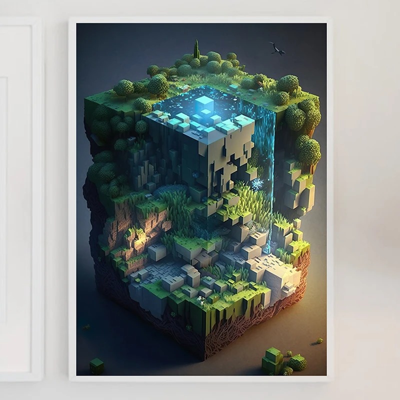 M-Minecraft Poster Mine Game P - Art Craft Game 리뷰 및 가격
