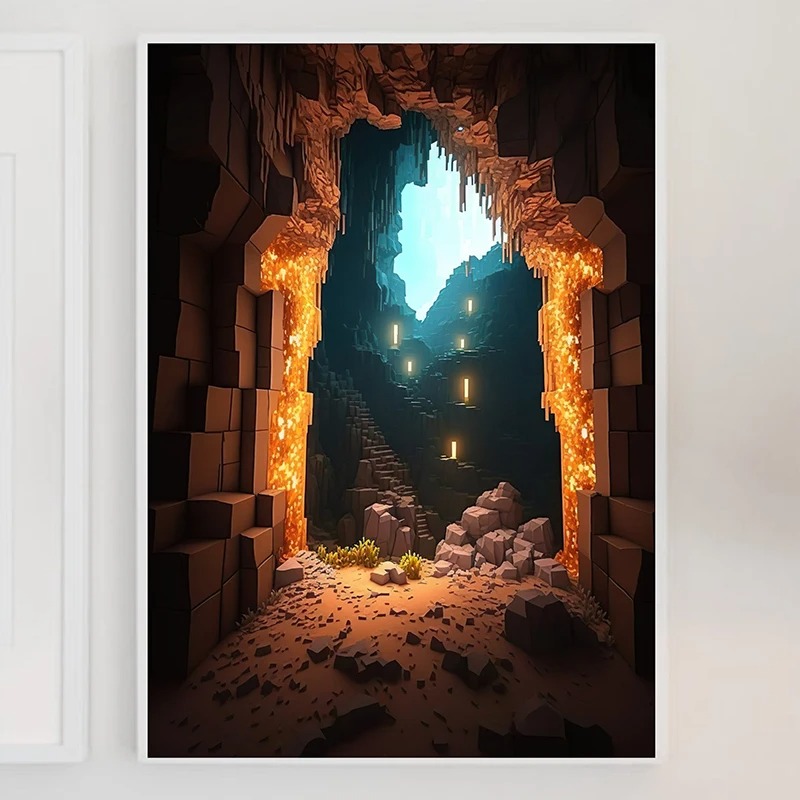 M-Minecraft Poster Mine Game P - Art Craft Game 리뷰 및 가격