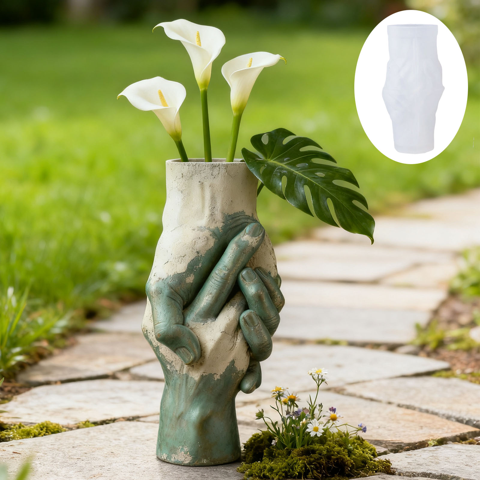 Artistic Hand-in-Hand Vase Sil - Art Craft Vase 리뷰 및 가격