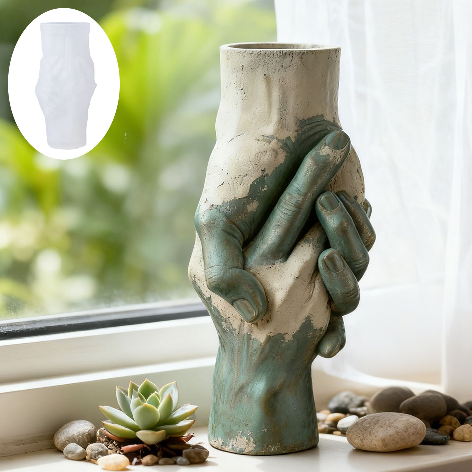 Artistic Hand-in-Hand Vase Sil - Art Craft Vase 리뷰 및 가격