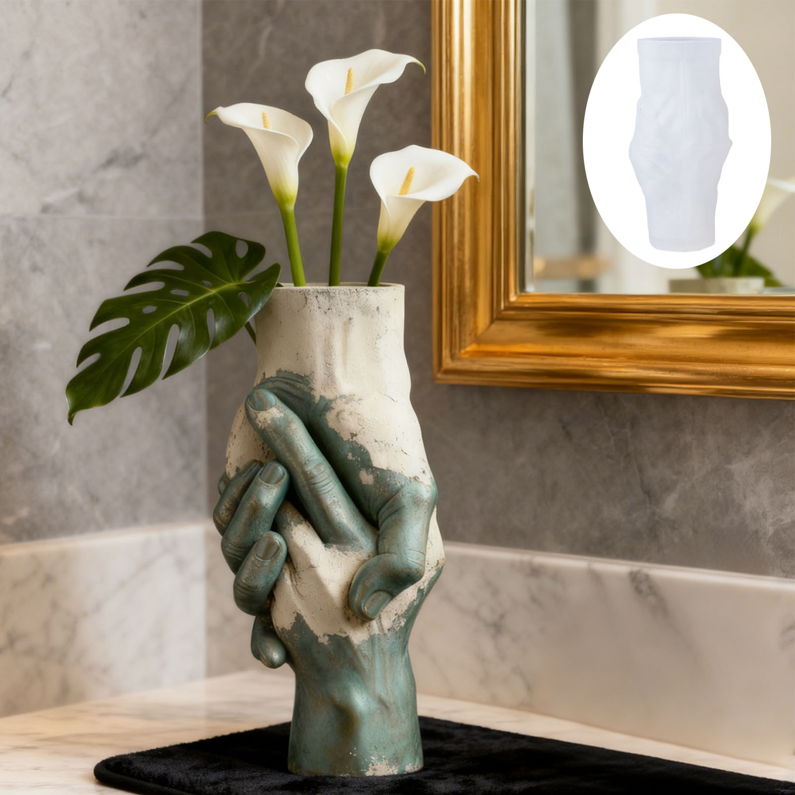 Artistic Hand-in-Hand Vase Sil - Art Craft Vase 리뷰 및 가격