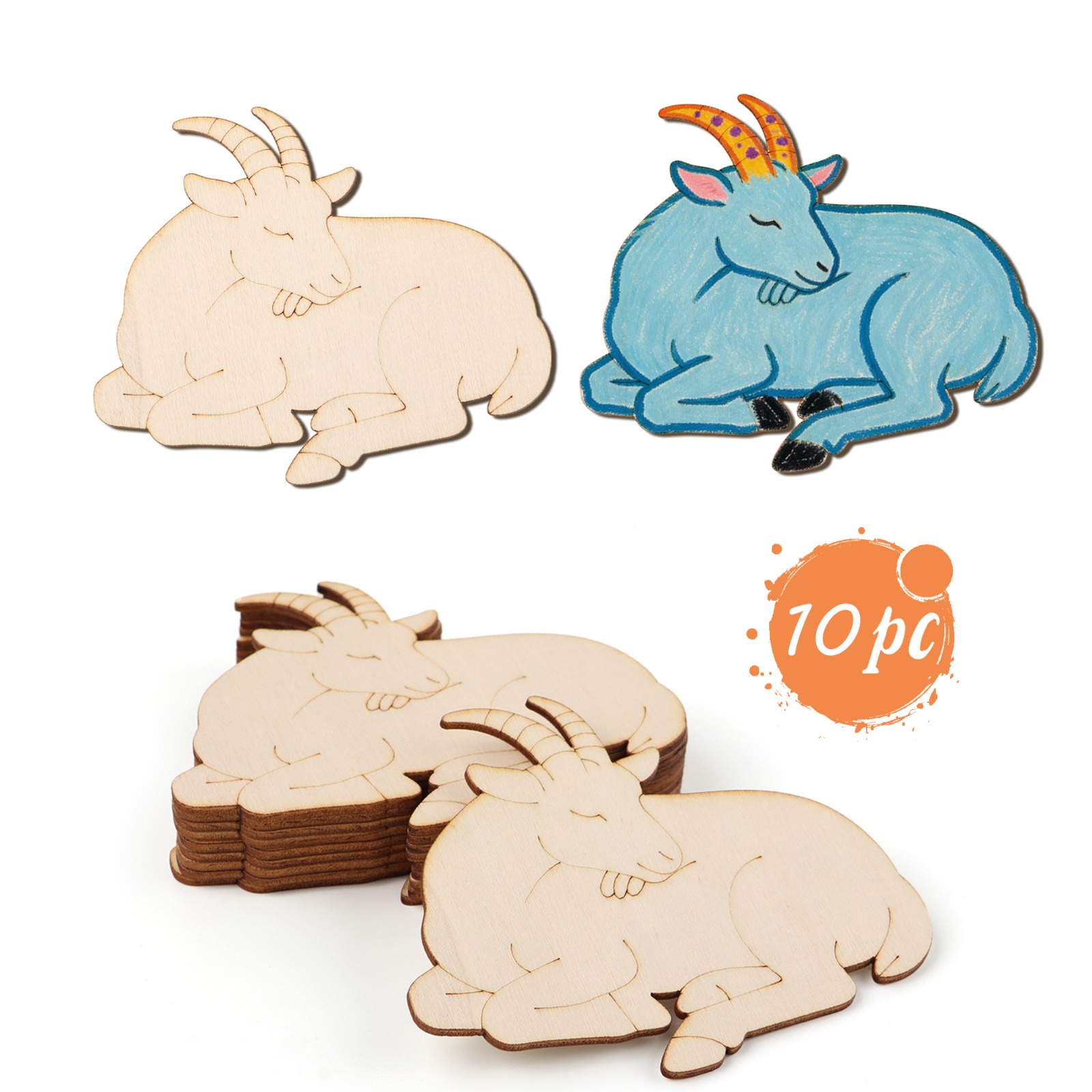 10pcs/set Unfinished Wood Shee - Art & Craft Paper Ideas For Kids 리뷰 및 가격