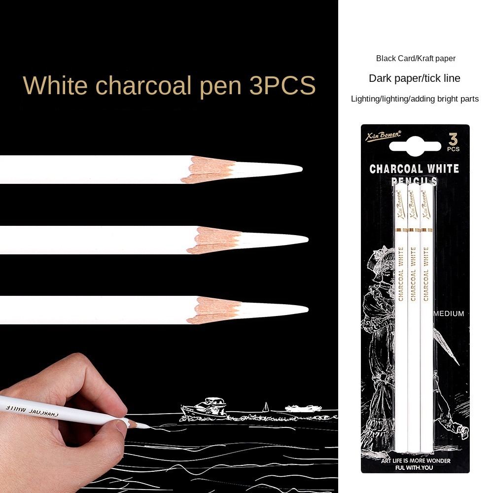 3Pcs Soft/Medium/Hard Charcoal - Sketching Charcoal Set 리뷰 및 가격