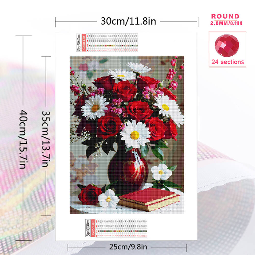 5D DIY Diamond Embroidery Rose - Art Craft Vase 리뷰 및 가격